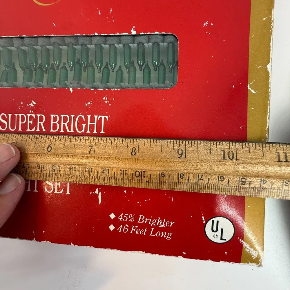 2 Holiday Time 100 Green Bright End-To-End Light Set 46 Feet Long Indoor/Outdoor